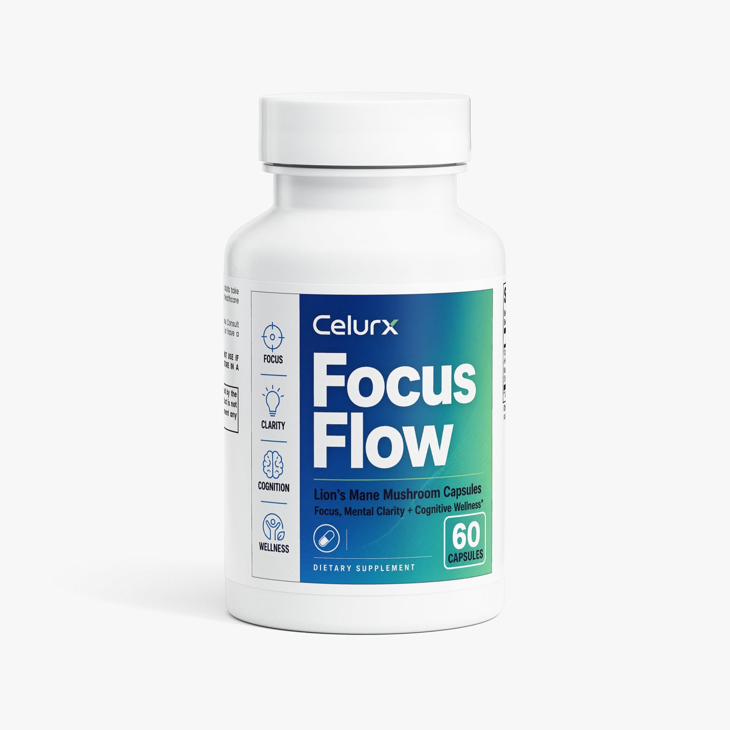 Celurx Focus Flow Lion's Mane Mushroom Capsules