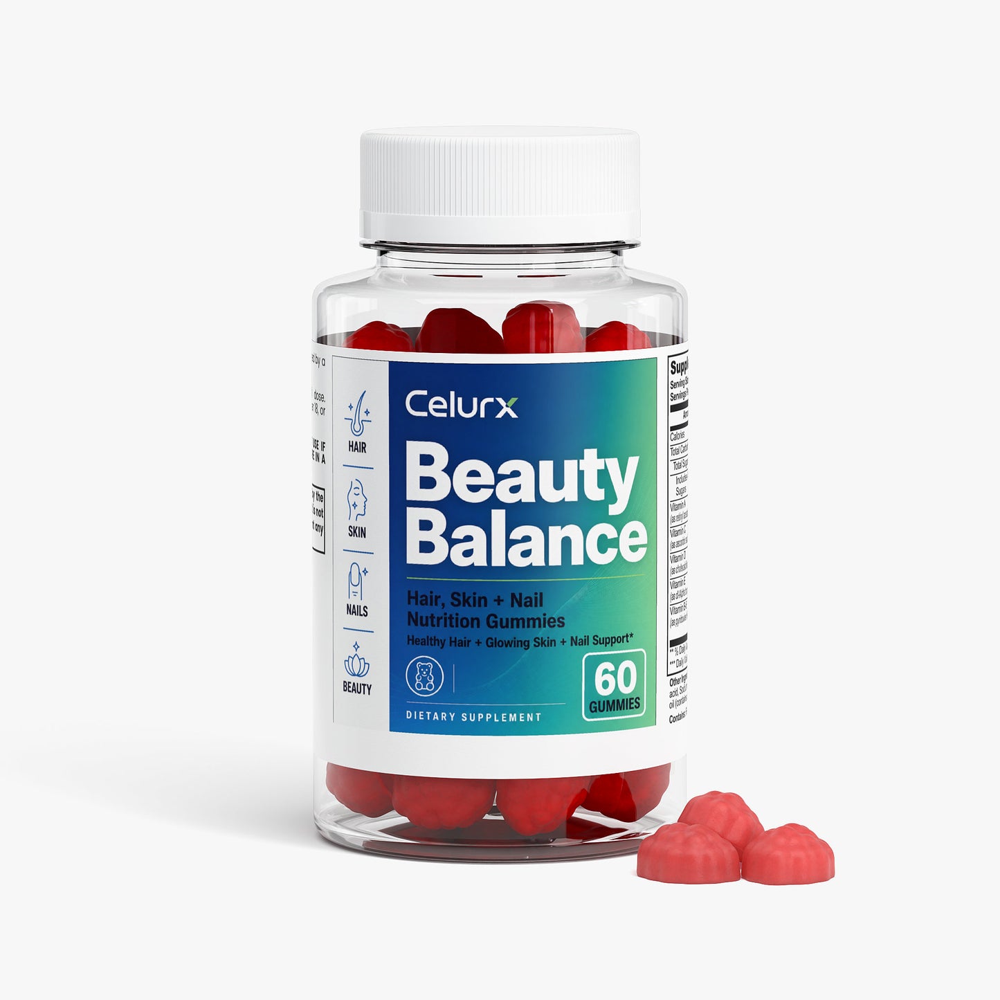 Celurx Beauty Balance Hair, Skin & Nails Gummies