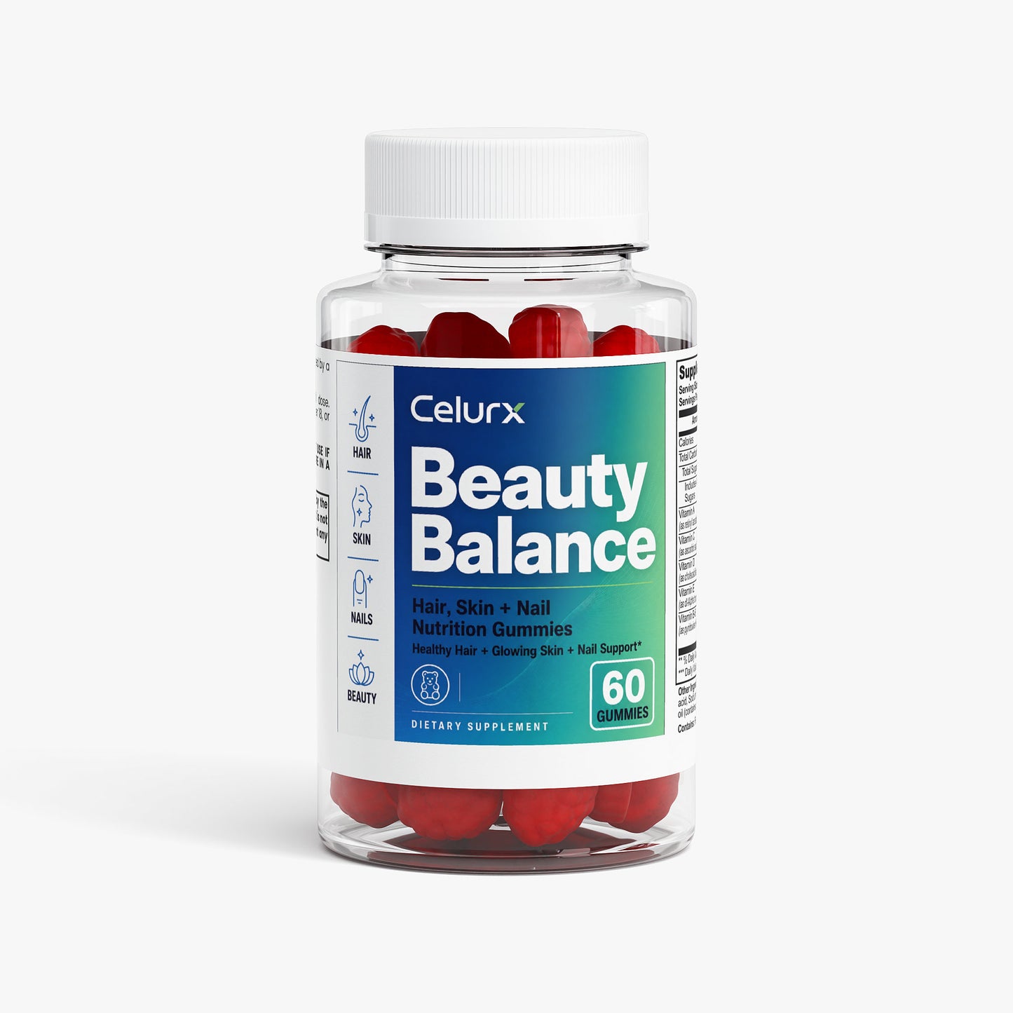 Celurx Beauty Balance Hair, Skin & Nails Gummies